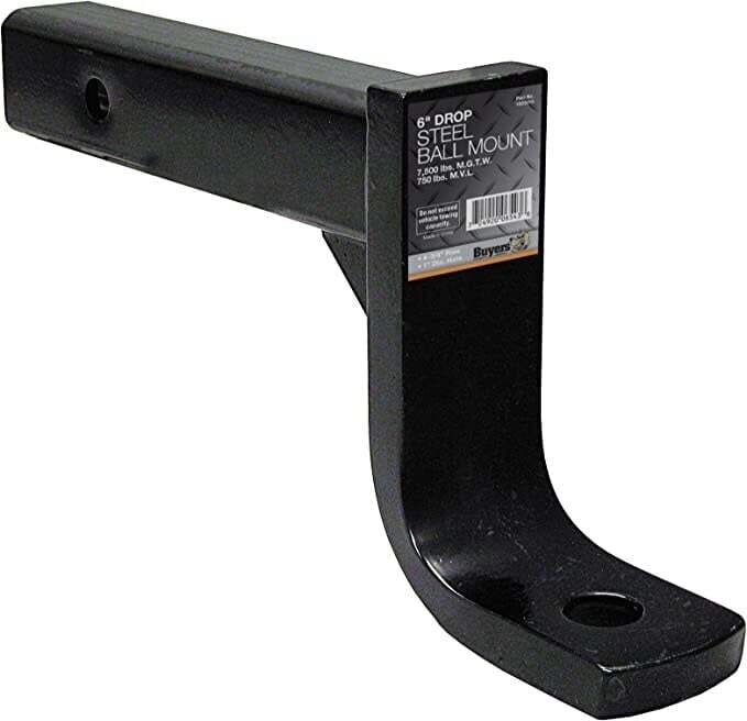 Buyers Ball Mount 6&quot; Drop- Black
