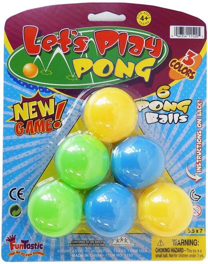 FUNTASTIC  PONG BALLS 6 PK.