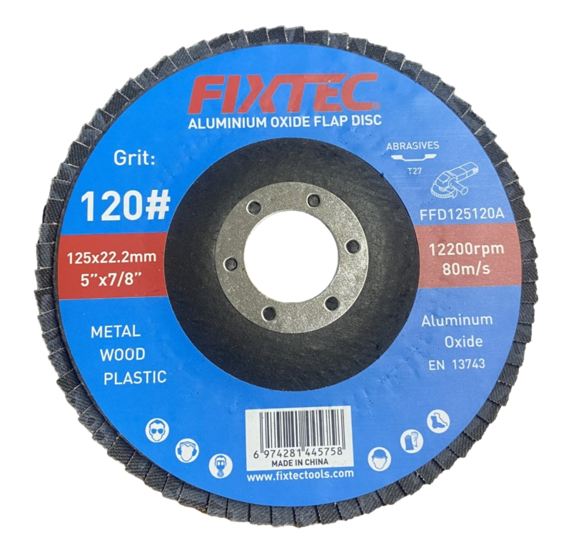 Aluminum Oxide Abrasive 12200 Max. Rpm Flap Wheel Abrasive Flap Disc (FFD125120A)