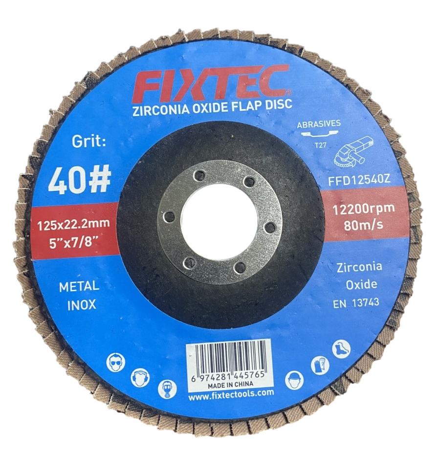 Flap Disc Abrasive Wheel Zirconia Stainless Steel Metal Polishing Aluminum Oxide (FFD12540Z)