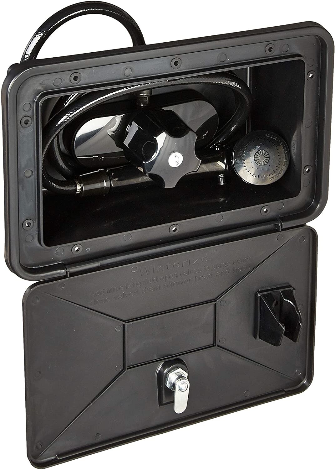 RV Exterior Shower Box Kit Black (SHWRBOX-1-BLK)