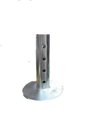 8" Jack Foot Galvanized / 4 Hole Positions