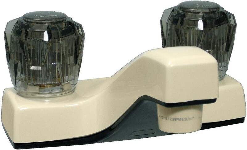 4" Lavatory Faucet W/Smoke Knobs Biscuit (PF212103)