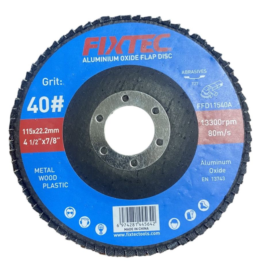 Industrial Quality Abrasive Mini Cutting Discs Aluminum Oxide Abrasive 4.5&quot; Flap Wheel Abrasive Flap Disc (FFD11540A)