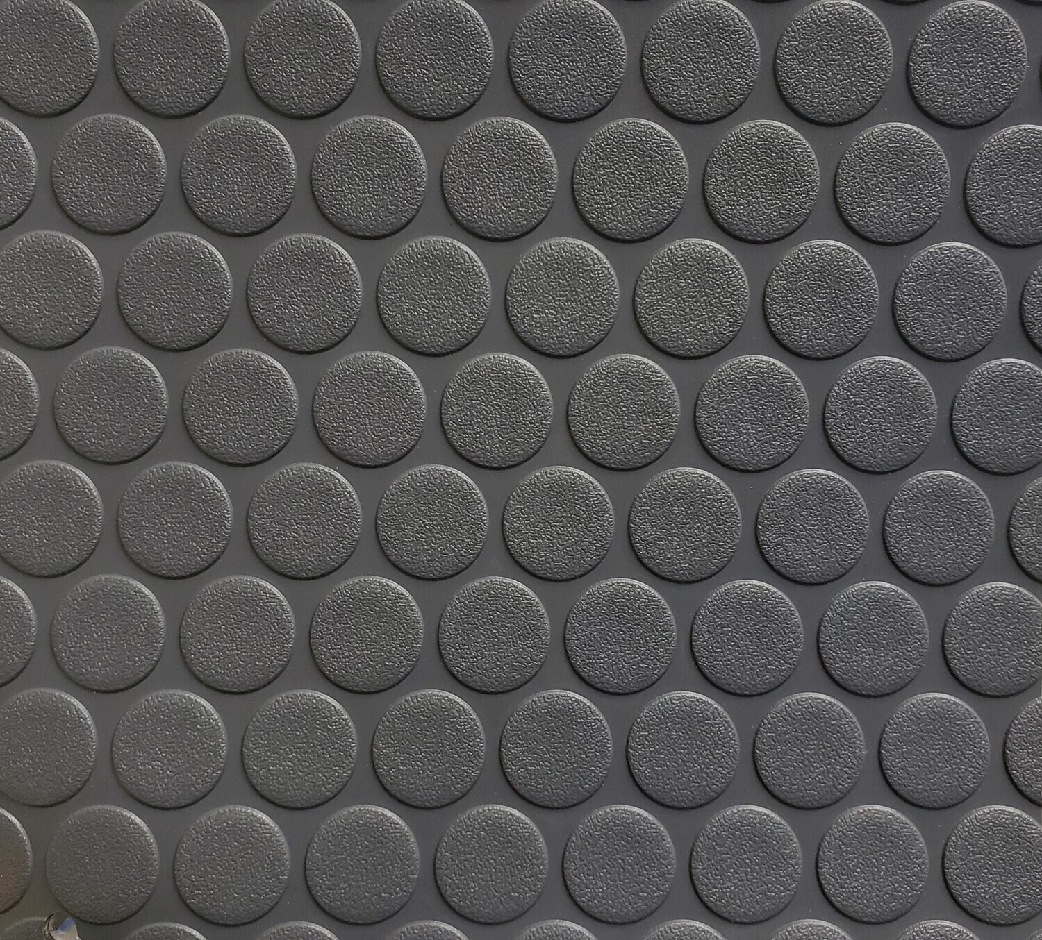 Large Gray Coin Rubber Flooring 8&#39;2&quot; (By the Foot)