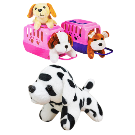 Mini Plush Pet In Carrier (Puppy)
