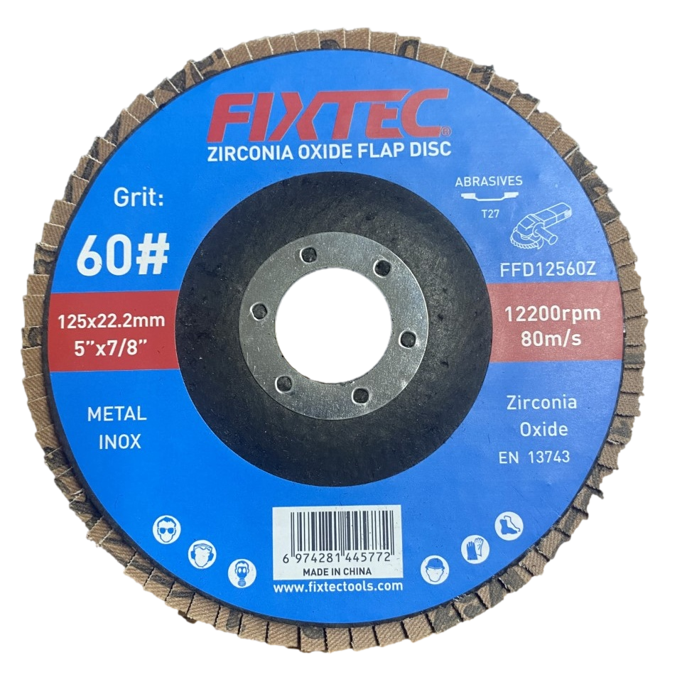 Flap Disc Abrasive Wheel Zirconia Stainless Steel Metal Polishing Aluminum Oxide (FFD12560Z)