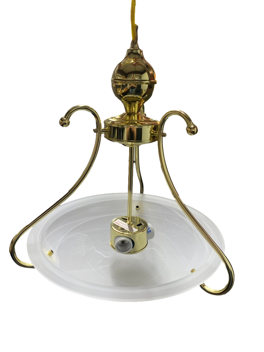 Frosted Glass Brass Chandelier (77023-PB)