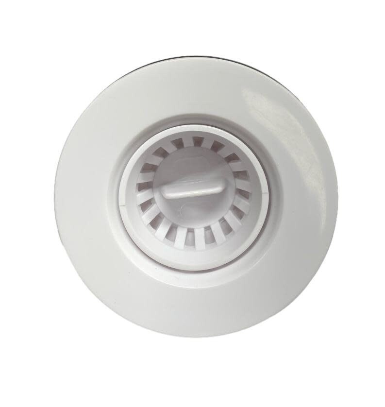 2&quot; Plastic Kitchen Drain-White Finish w/ White Basket