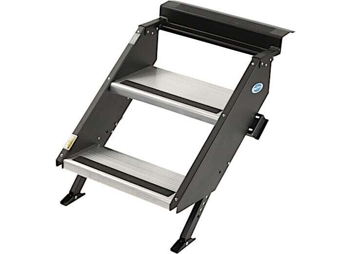 Morryde STP-202 Step Above-Gen2, 2 Step Entry Step, Manual, 9&quot; Rise, Fits Inner Door Flange Width Of 23.75-26.25IN