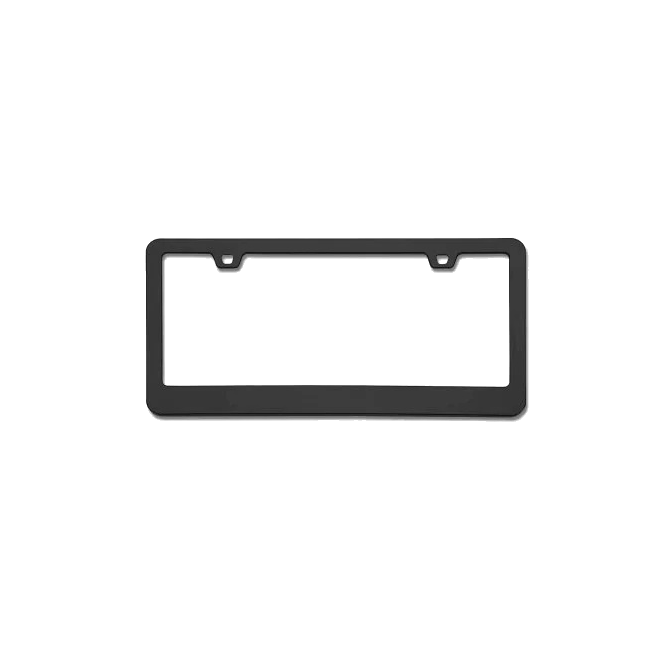 Neo Classic License Plate Frame Black Powder Coated