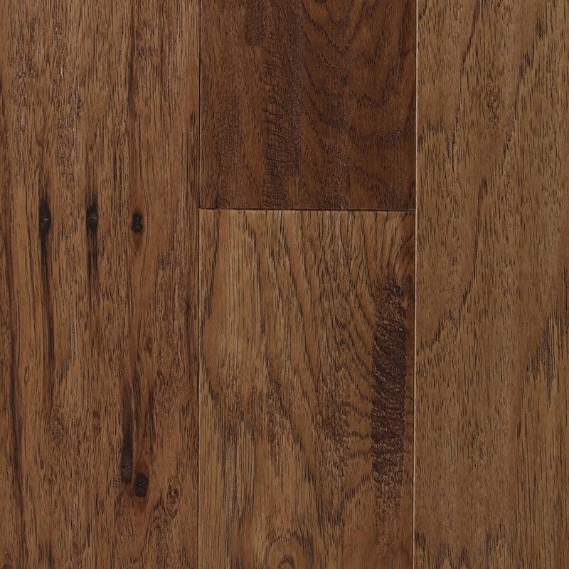 3/8-in Thick x 5-in Wide x R/L  Mullican Lincolnshire  Engineered Hardwood Hickory Flooring Espresso Sculpted Cabin 24.50 sf/carton