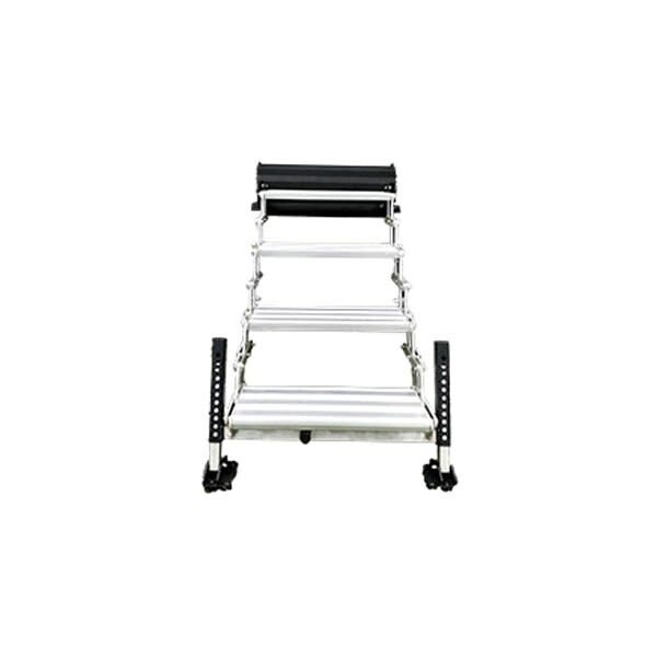 GlowStep Revolution 24&quot;W x 7.5&quot;R Manual Aluminum Silver Uprising 4 Entry Steps A9104