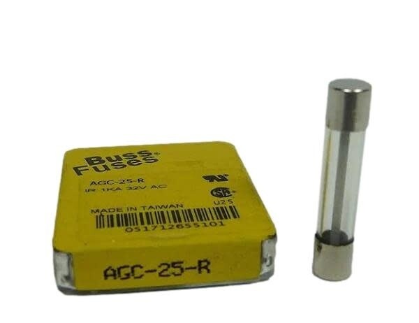 Bussmann AGC-25-R Fast Acting Glass Fuse 25A - 5 Pack