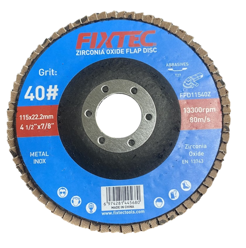 High Quality Zirconia Oxide Abrasive Flap Disc 4.5&quot; P40 Grinding Wheel Disc for Grinding Weld (FFD11540Z)