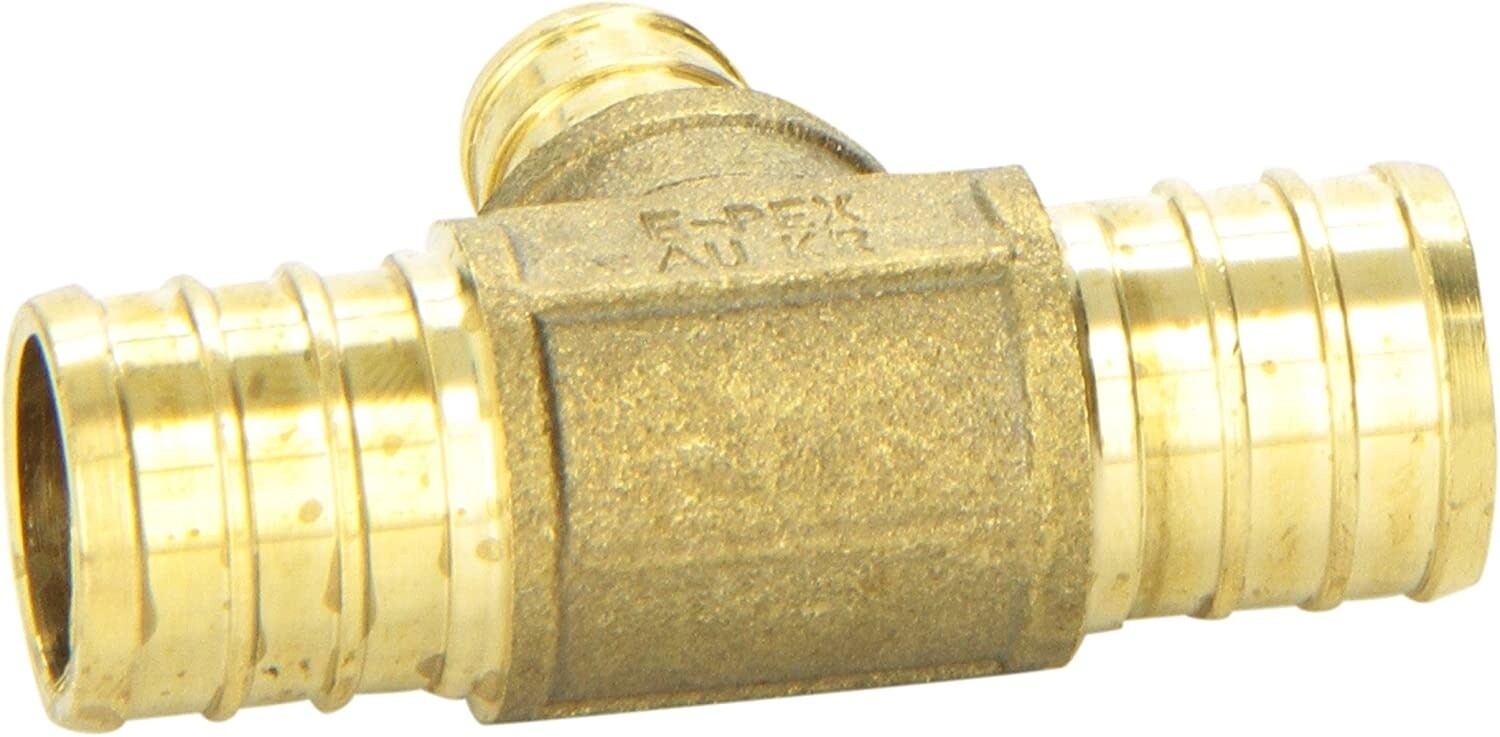 Flair-It 3/4&quot; X 3/4&quot; X 1/2&quot; Q-PEX Brass Tee 41160