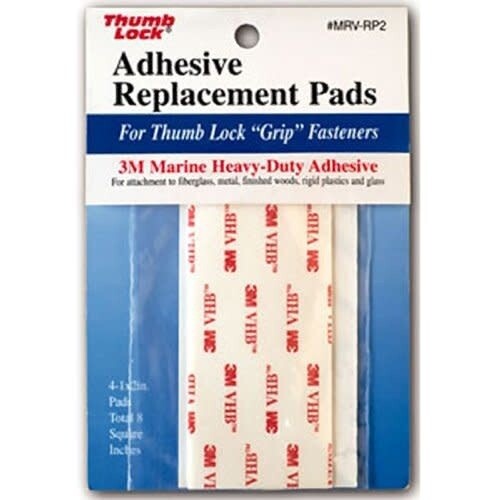 Thumb Lock Fasteners 3M Marine Heavy Duty Replacement Pads w/Adhesive MRV-RP2