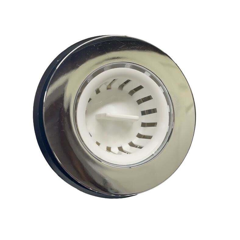 2&quot; Plastic Kitchen Sink Drain-Chrome Finish w/ White Basket