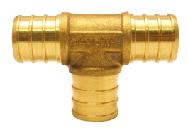 Brass Tee Q Pex 3/4&quot; x 3/4&quot; x 3/4&quot;