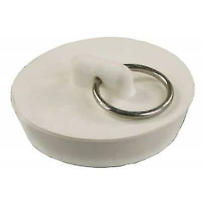 JR Products 6006-100 Replacement Rubber Drain Stopper (White) 1 5/8&quot;