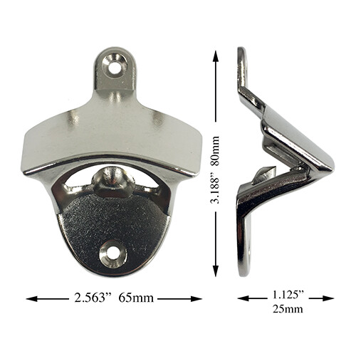 ObeCo Stainless Steel Bottle Opener 2 1/4" W x 3 1/8" H