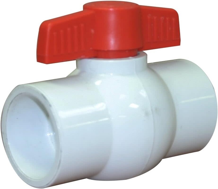 Valterra 1-1/2&quot; White PVC Slip Ball Valve (VALT700-15)