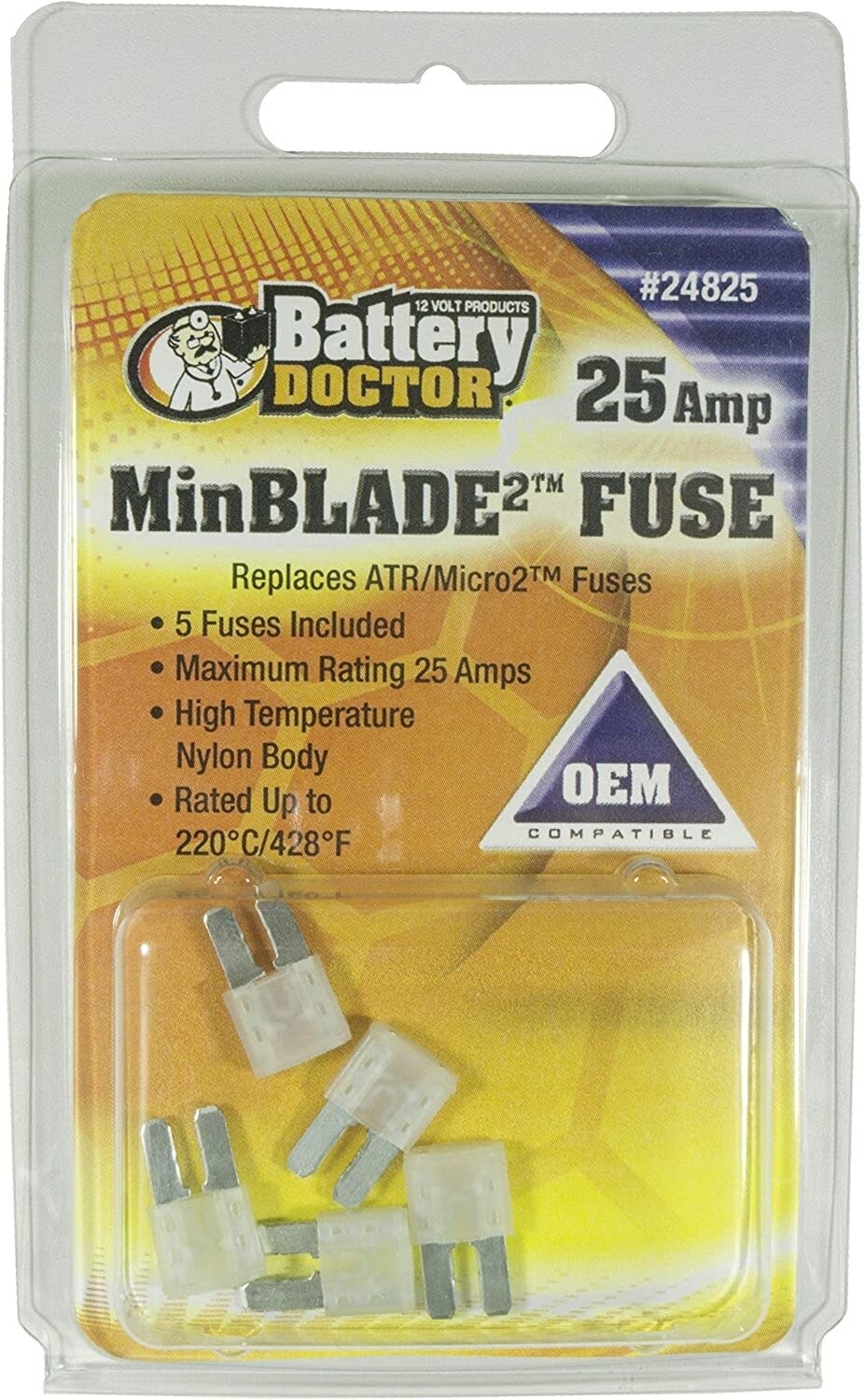 MinBLADE FUSE 25 Amp 5pc. #24825