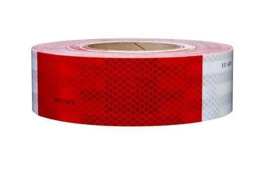 3M 983 2&quot; x 50 YD Red/White Conspicuity DOT Tape