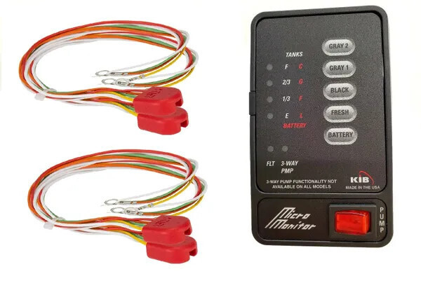 Tank Monitor Panel Black M28VB-OS w/4 Sensor Probe Harness - Kit