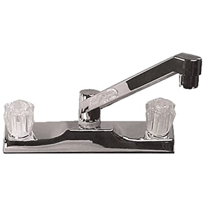 8" Washerless Metal D-Spout Deck Faucet W/Clear Handless (20380R209)