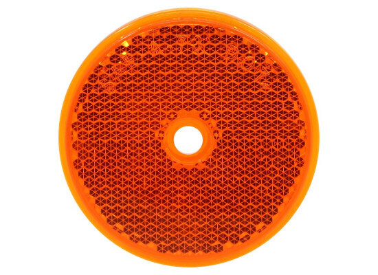 Amber Reflector Round Screw On