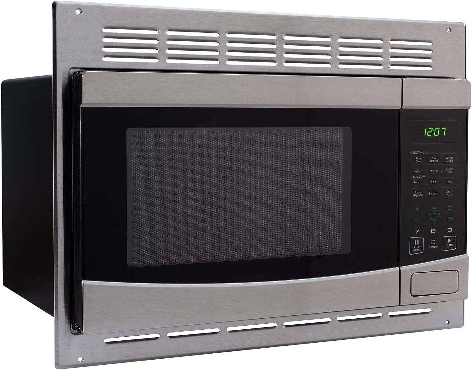 High Pointe EM925AQR S RV Stainless Steel Microwave Oven with Turn