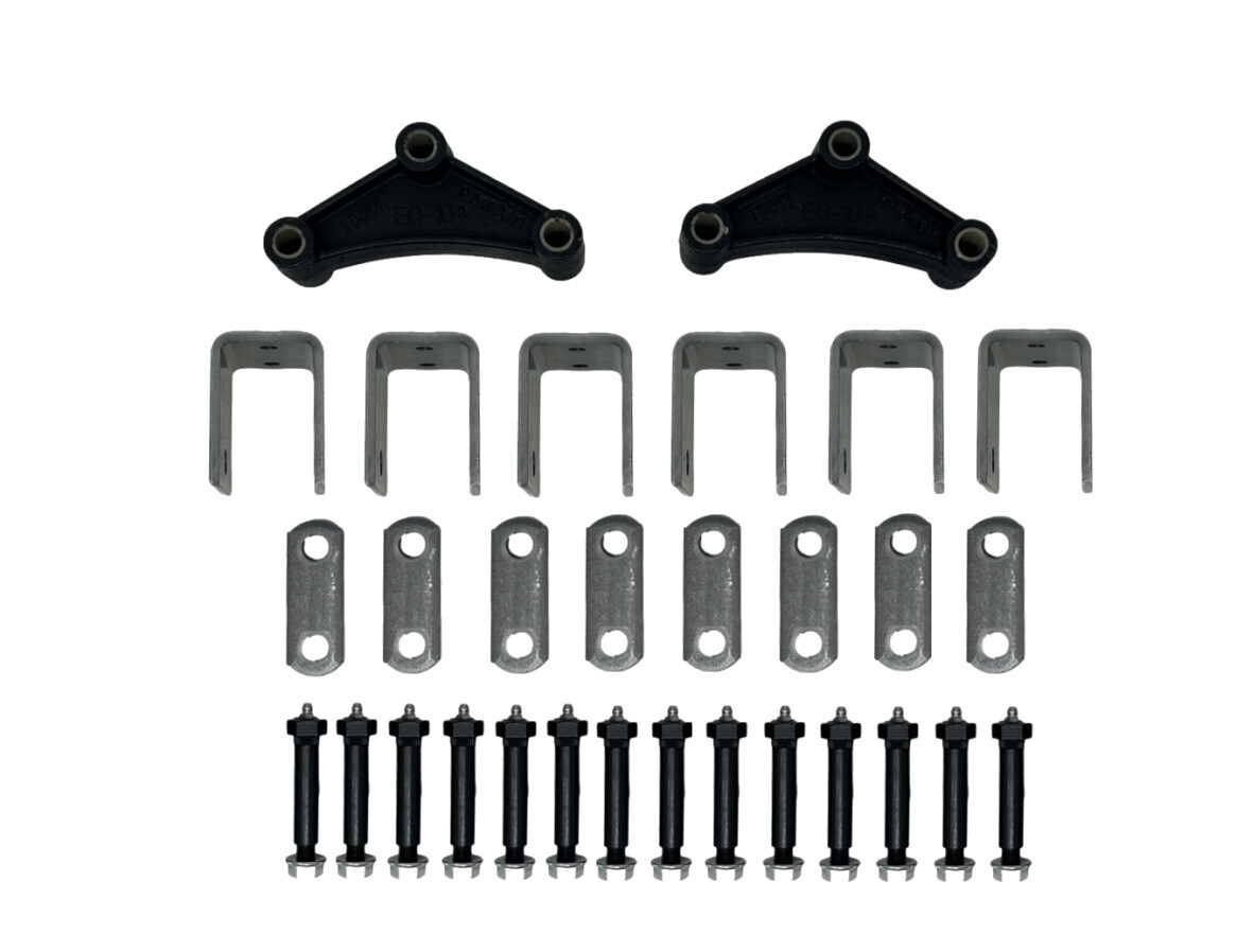 3500# Tandem Axle Hanger Kit with 3.25&quot; Greaseable Step Down Bolts 7/16&quot;