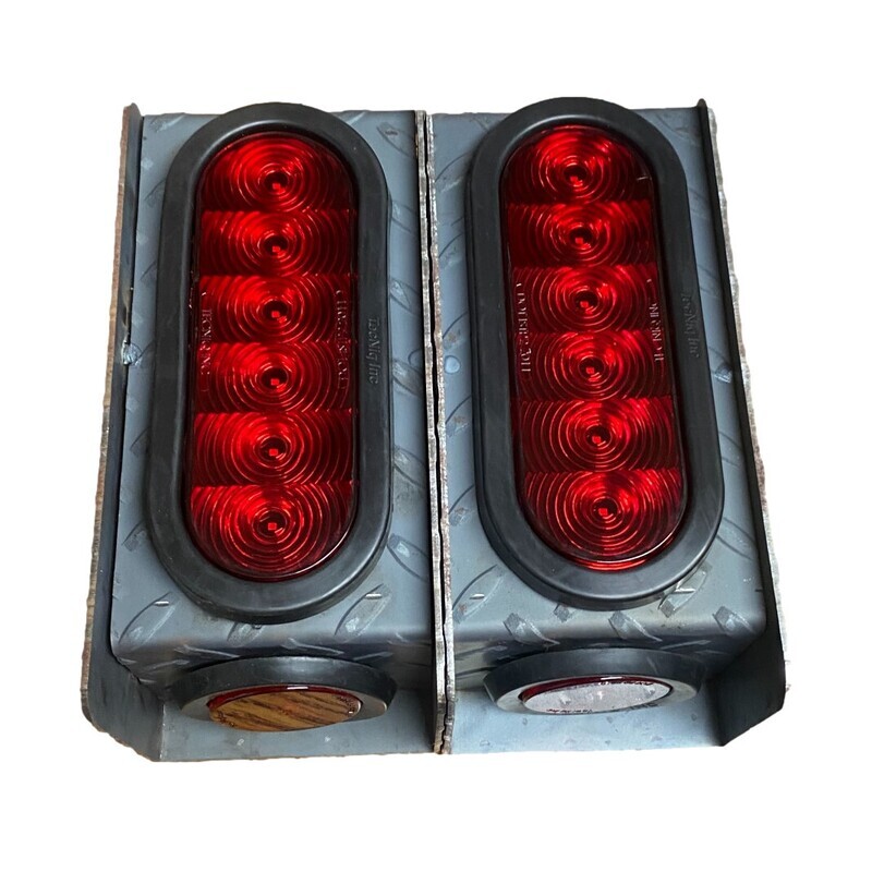 6" Oval Light Box Diamond Plate Steel - Kit