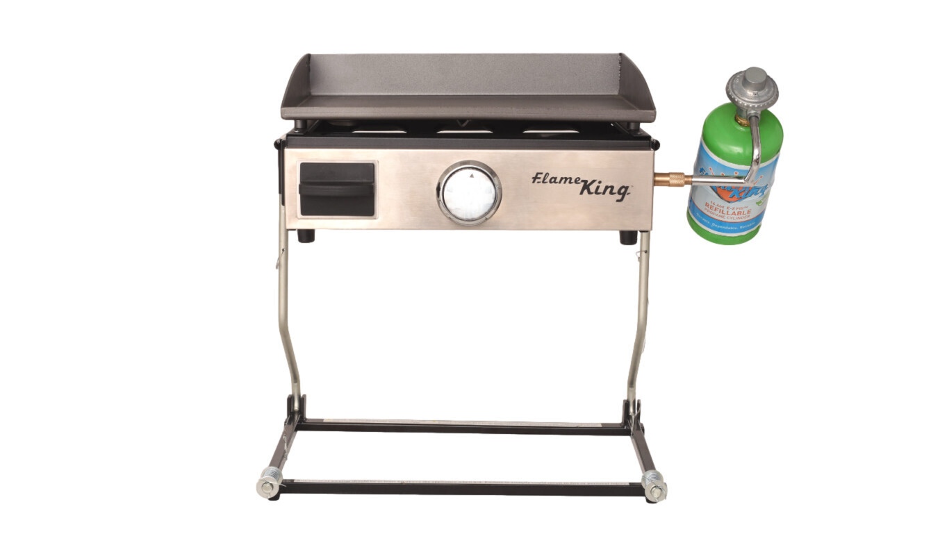 Flat Top Portable Propane Cast Iron Grill Griddle