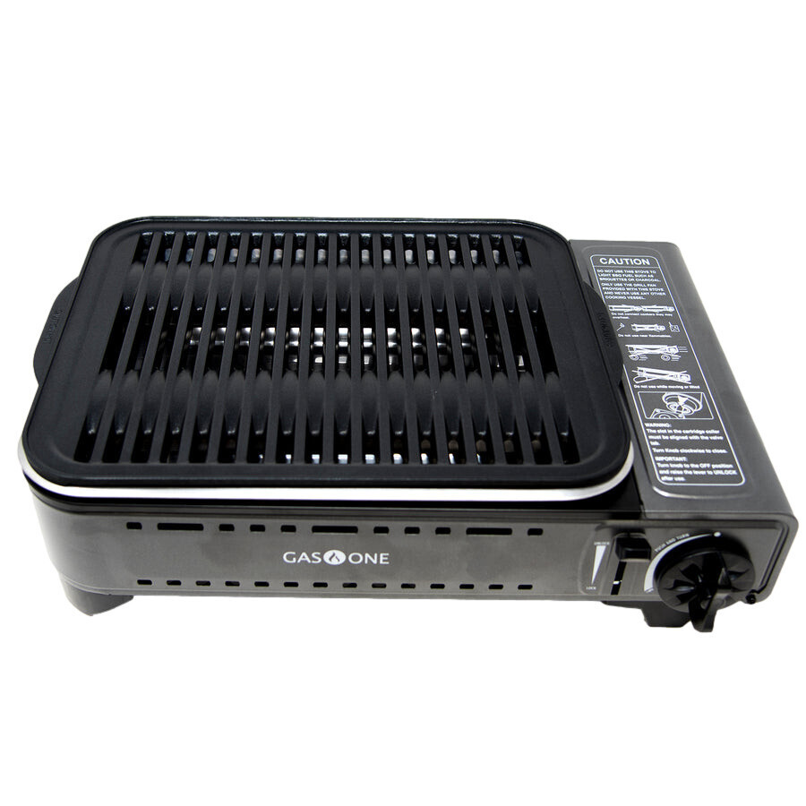 7,200 BTU Portable BBQ Stove with Griddle – Compatible with Butane and Propane (GS-2400P)