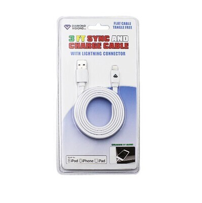Sync and Charge Lightning Cable in Display (Apple® Certified) (3')