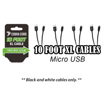 10 Foot XL Micro USB Cable  (01-2645)