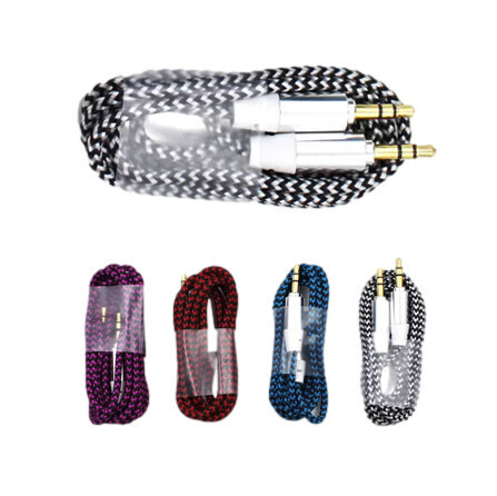 3&#39; Nylon Auxiliary Audio Cable