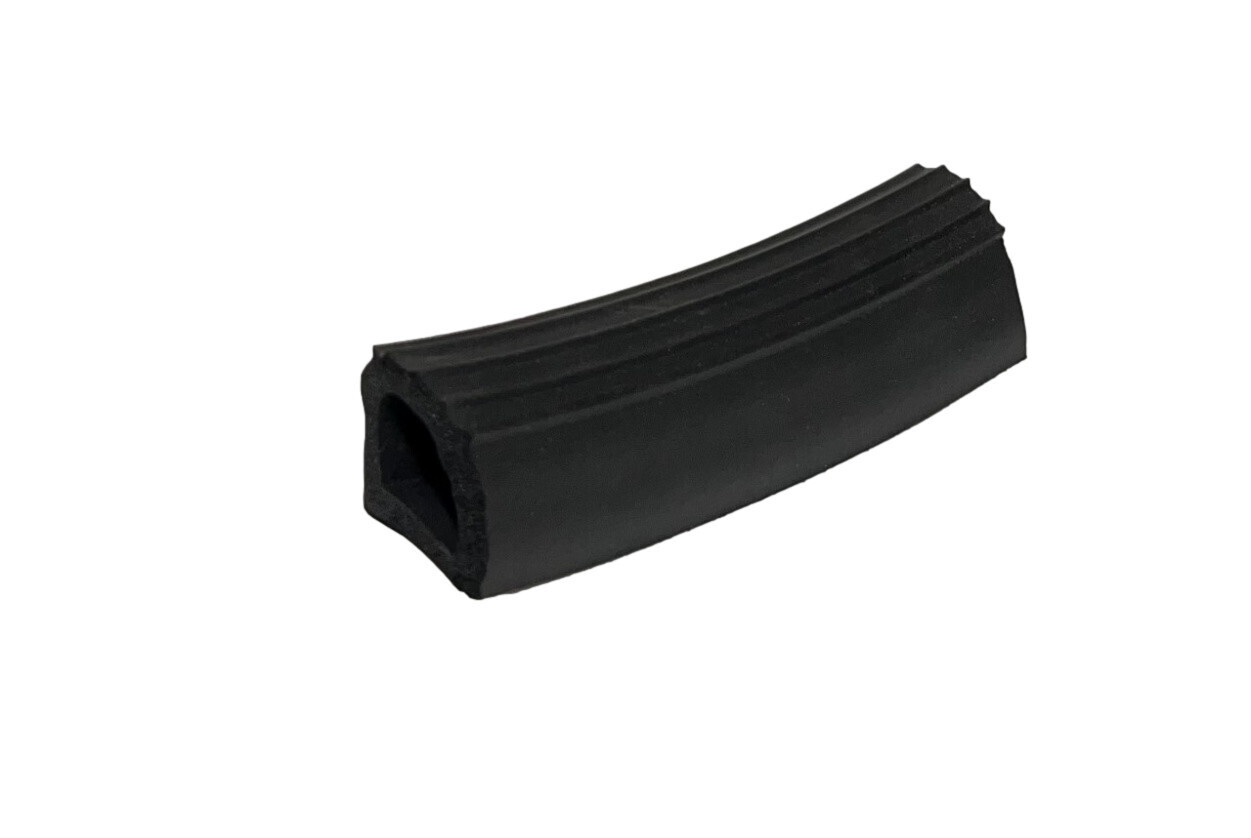 Hollow D Rubber Bulb Seal Ribbed .900&quot; W x .100&quot; H w/Adhesive (By the Foot) LP691