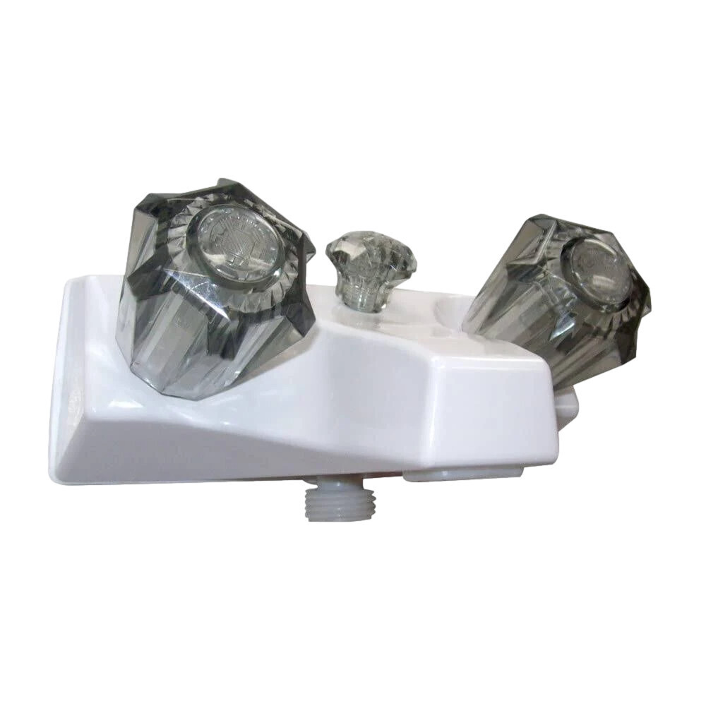 4&quot; Tub &amp; Shower Diverter W/Smoke Handles White (20351W21)