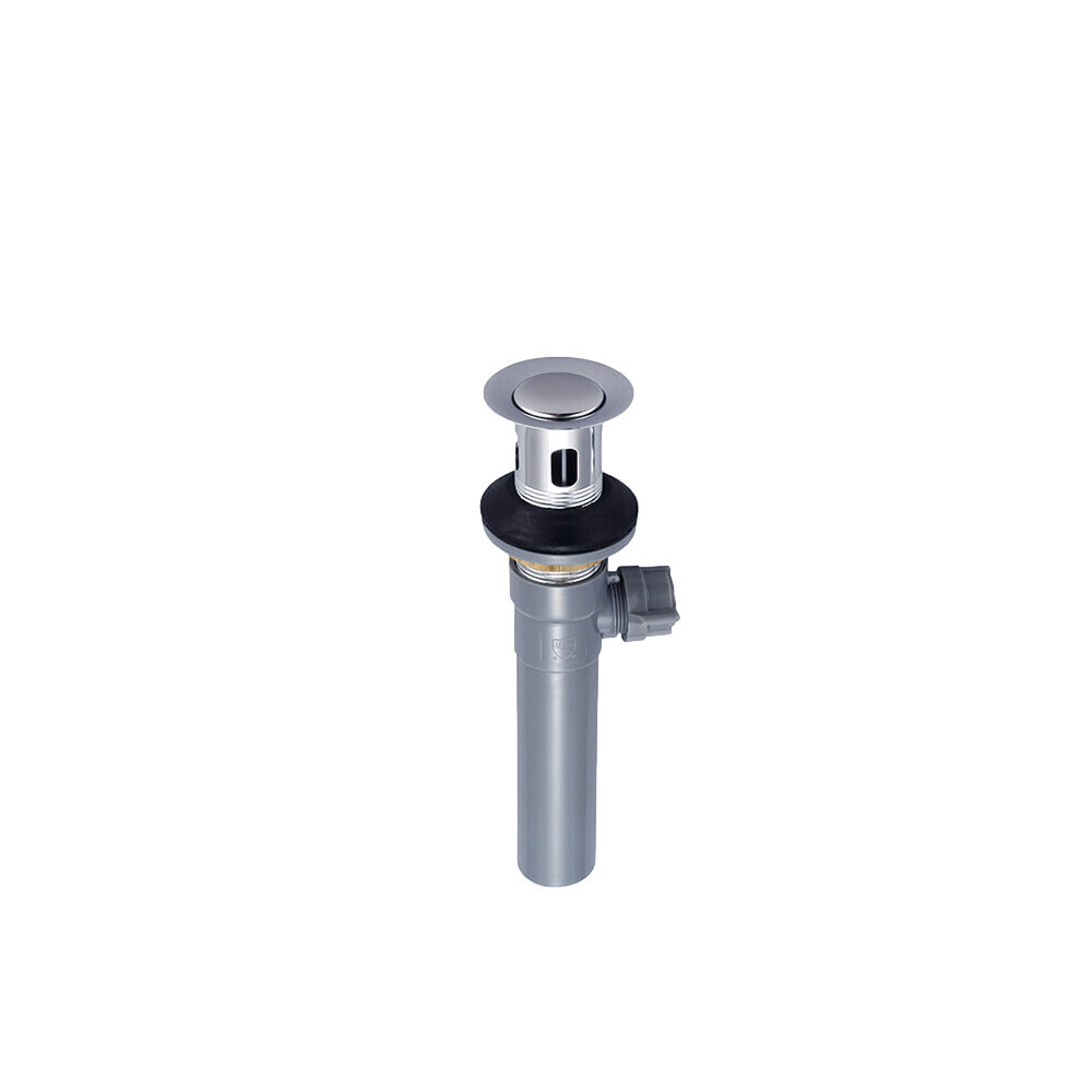 Bathroom Faucet Vanity Sink 50/50 Pop-Up Drain Assembly with Overflow Chrome Finish