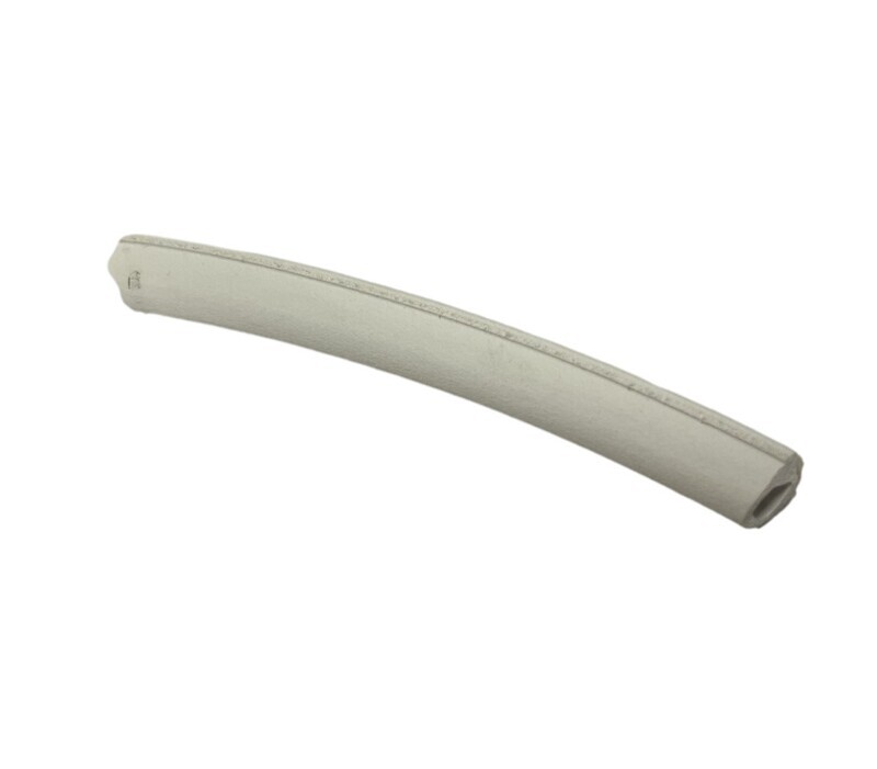 White Hollow D Rubber Bulb Seal  w/Adhesive .500" W x .360"H  Thickness .055x .050 (By the Foot) LP108W