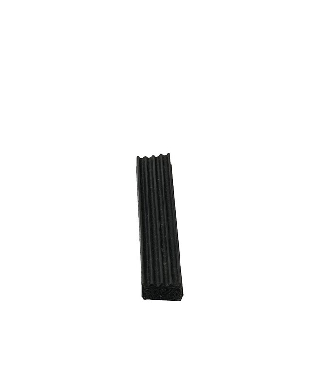 Rectangle Rubber Seal Ribbed Solid .500&quot;W x .300&quot;H w/Adhesive (By the Foot) LP2897