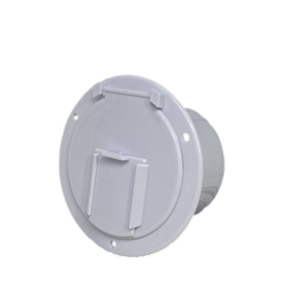 (1807W) Medium Round Cable Hatch White