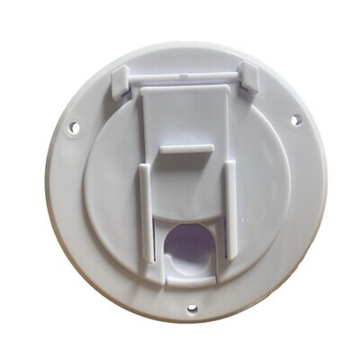 (1806W) Small Round Cable Hatch - White