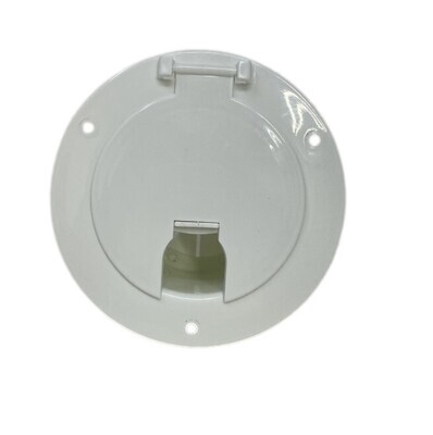 (1805W) Big Round Cable Hatch White