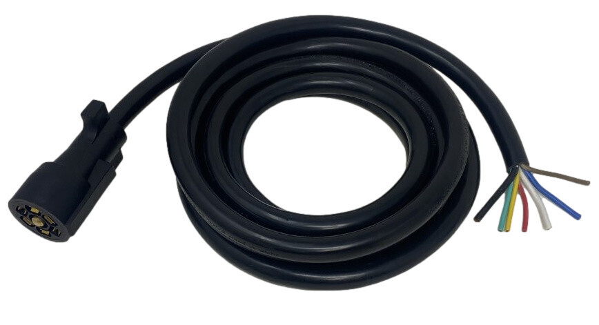 (TC7-12C2) 7 Way Trailer Cord (Bargman) 12ft