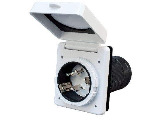 (50AINWH) 50A RV Inlet White