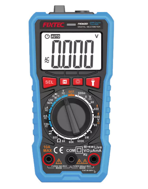 Digital Multimeter Electrical Tester AC/DC AMP Voltage Tester Meter W/Backlight Function (FHDM001)